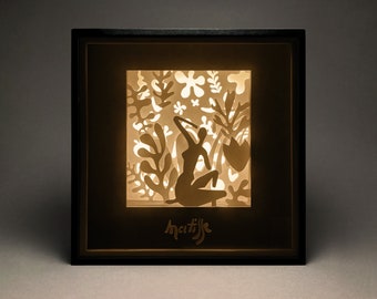 Modèle SVG Matisse Paper Cut Light Box : Shadow Box 3D (téléchargement numérique)