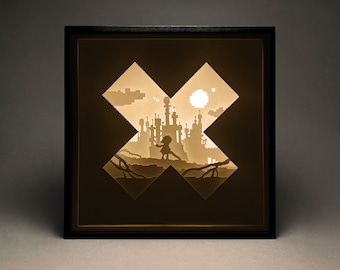Modèle Prince Lightbox 8 bits : jeu vidéo Shadow Box SVG (téléchargement numérique)