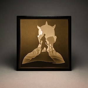 Star Wars Paper Cut LightBox, Shadow Box, SVG, modelo de corte de papel 3D, digital, Cricut, silhueta, decoração de parede, DIY, Darth Maul