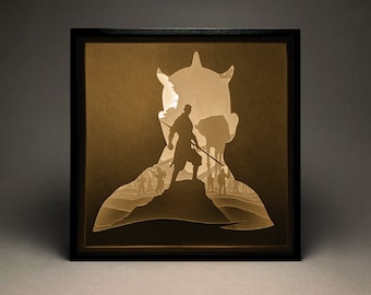Modèle de boîte à lumière en papier découpé Star Wars Darth Maul (téléchargement numérique)