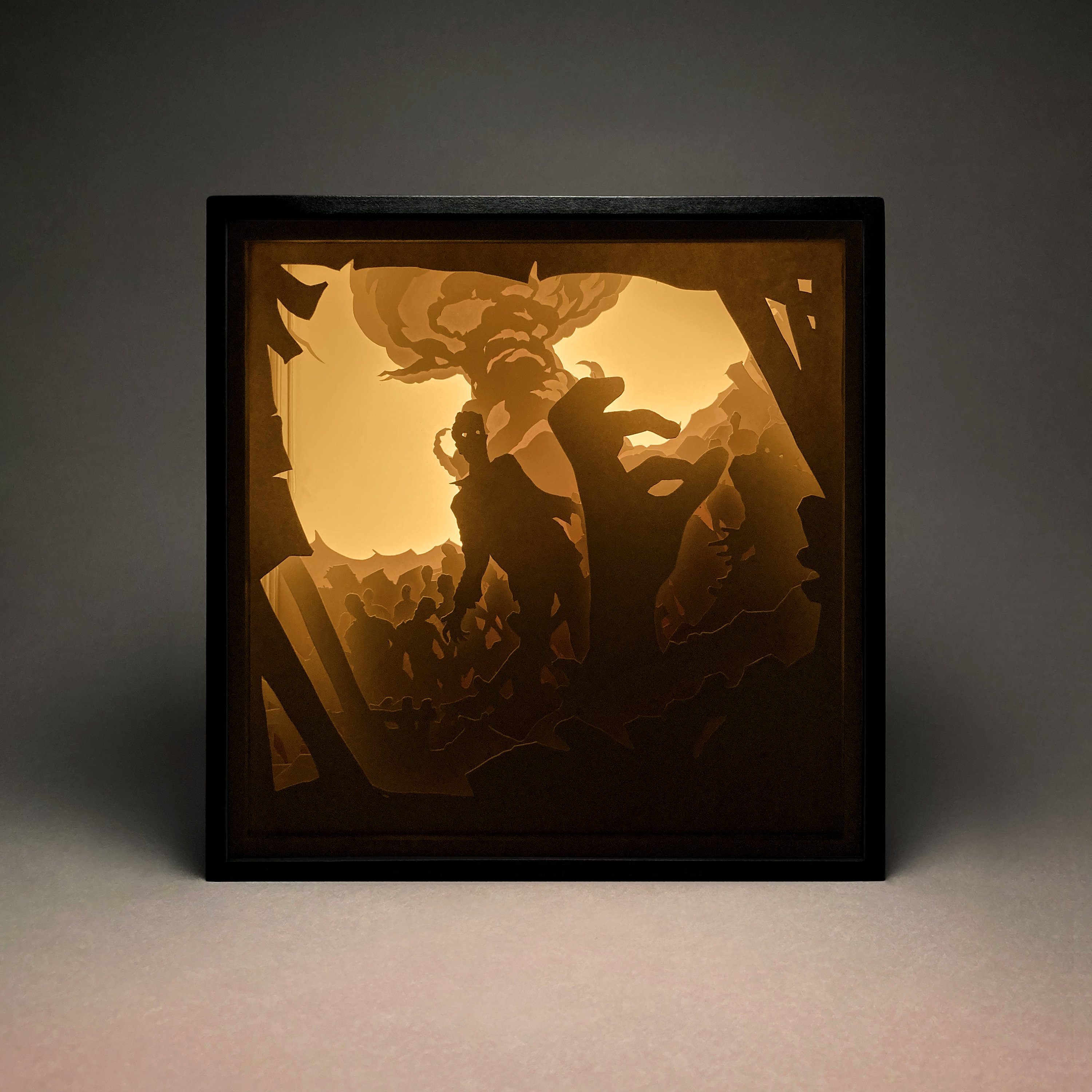 Walking Dead Paper Cut Lightbox, Shadow Box, SVG, 3D Paper