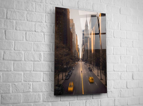 New York City Wall Art Nyc Travel Glass Canvas Home Decor Office Printable Urban Photo Gift