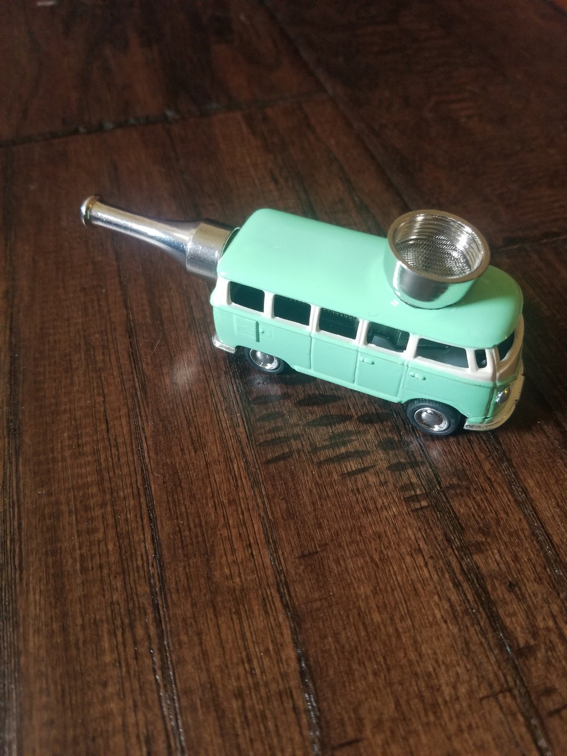 Solid Teal VW Bus Pipe with Pullback Action Etsy