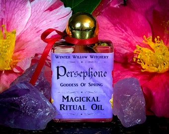 Persephone Goddess of Spring RitualOil, Demeter, Persephone Returns, Spring Witch Anointing Oil, Ostara Ritual, Beltane Offering