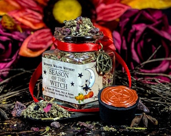 Season Of The Witch Celebration Herbs With Dragons Blood Resin To Honor The Craft And Witches Of The World