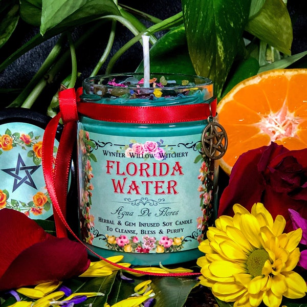 Florida Water Candles To Invite Blessings And Purity Into Your Space. Spiritual Self Care Candles