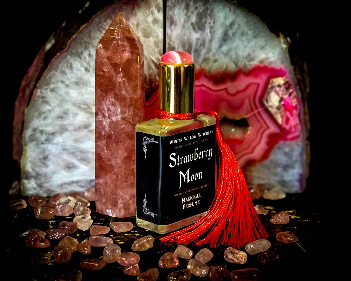 Strawberry Moon Magickal Perfume Crafted With Moonlight Etsy