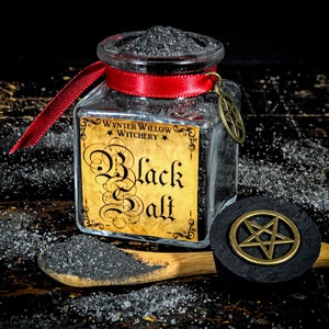 Witches Black Salt, Spell Crafted On A Dark Moon, Genuine Ritual Salt, Witches Protection, Powerful Spiritual Boundaries, Witches Arsenal