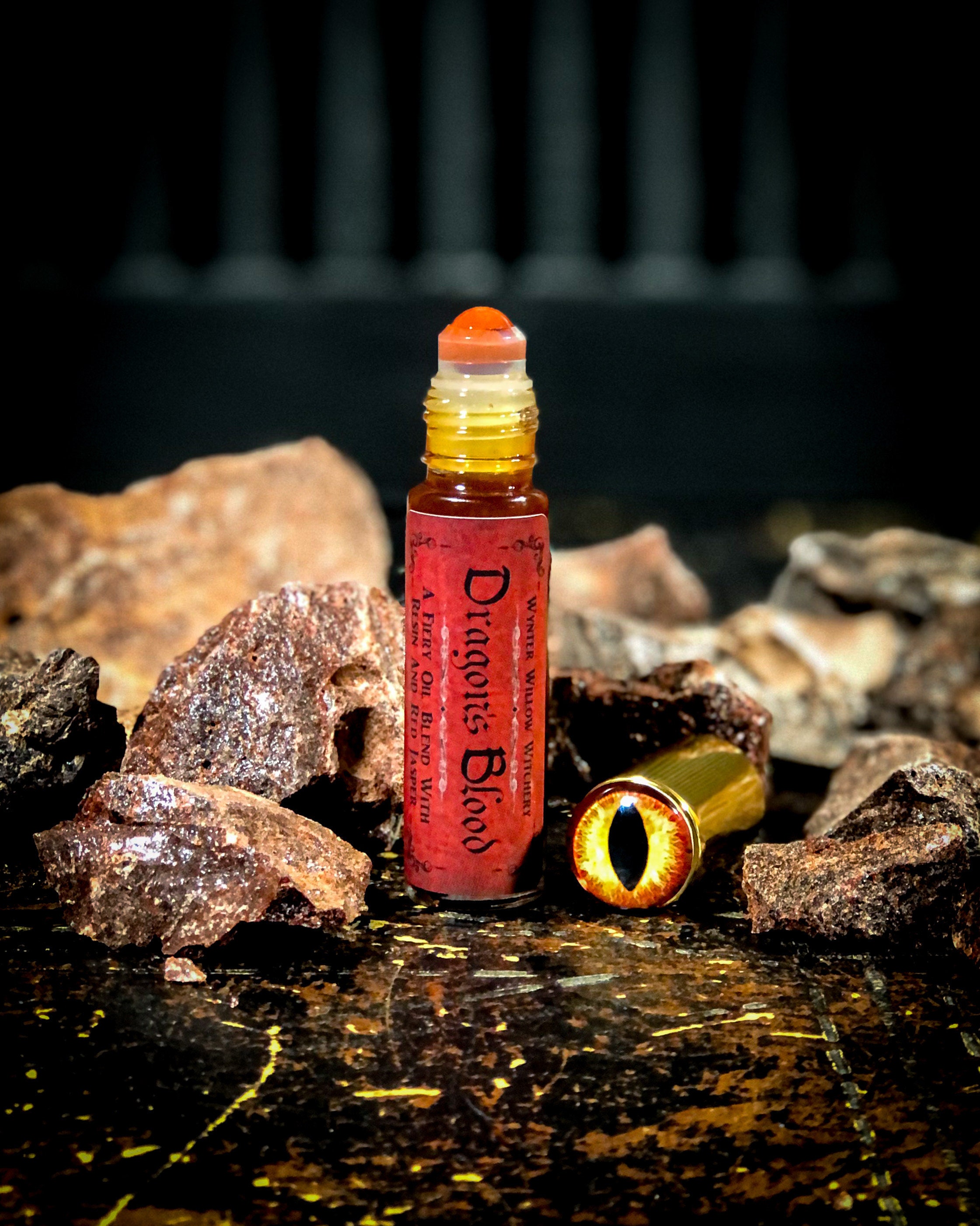 Dragon's Blood Perfume Oil: Resin & Red Jasper Roller, Confidence