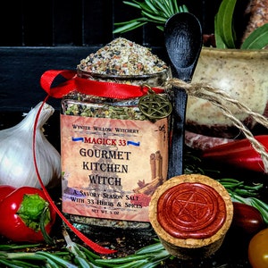 Gourmet Kitchen Witch™ Season Salt, Magick 33 Herbs And Spices