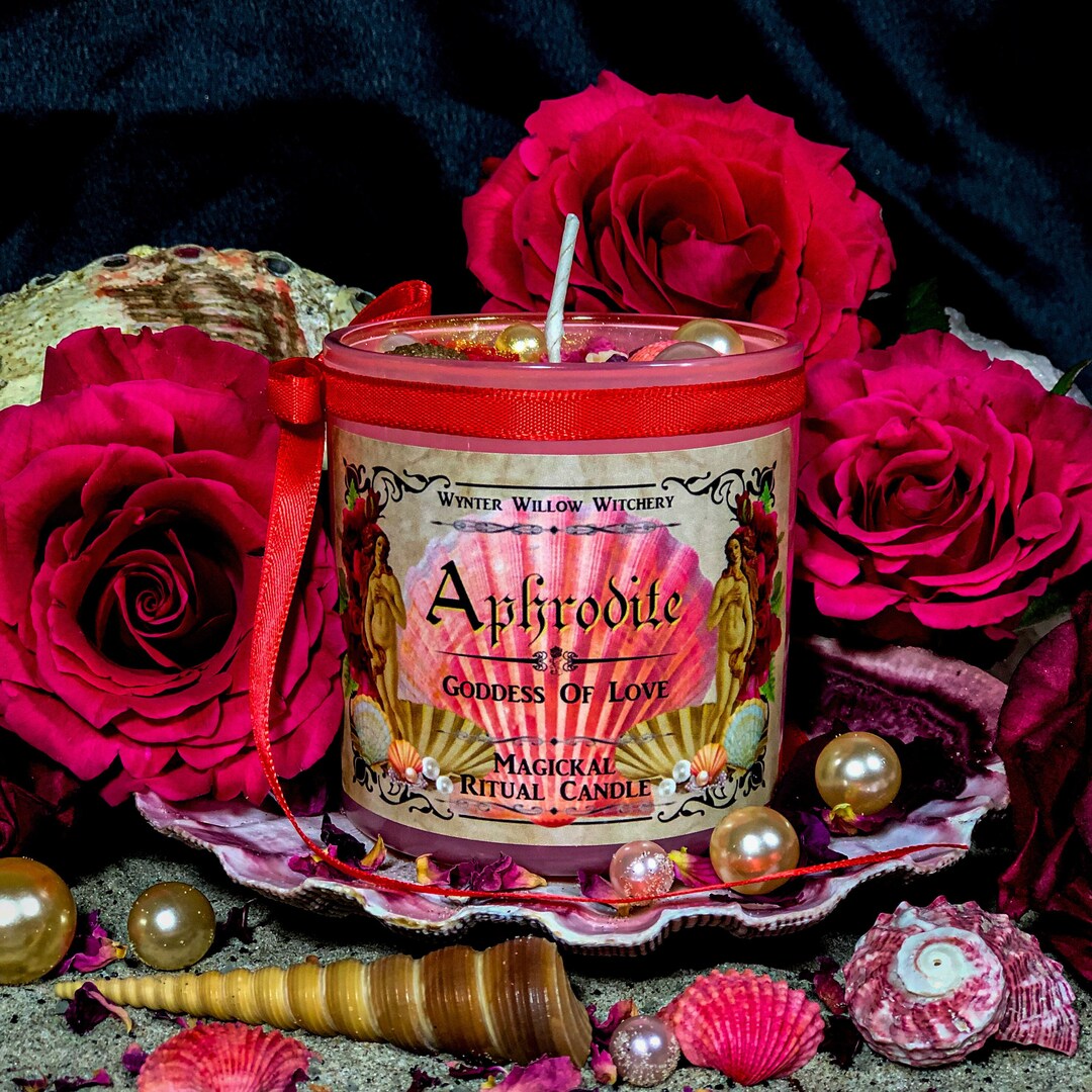 NEW Aphrodite Ritual Candle, Aphrodite Goddess of Love Offering Candle