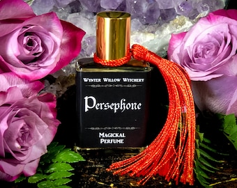 Persephone Magickal Perfume: Honeysuckle, Pomegranate, Myrrh - Artisan Bottle
