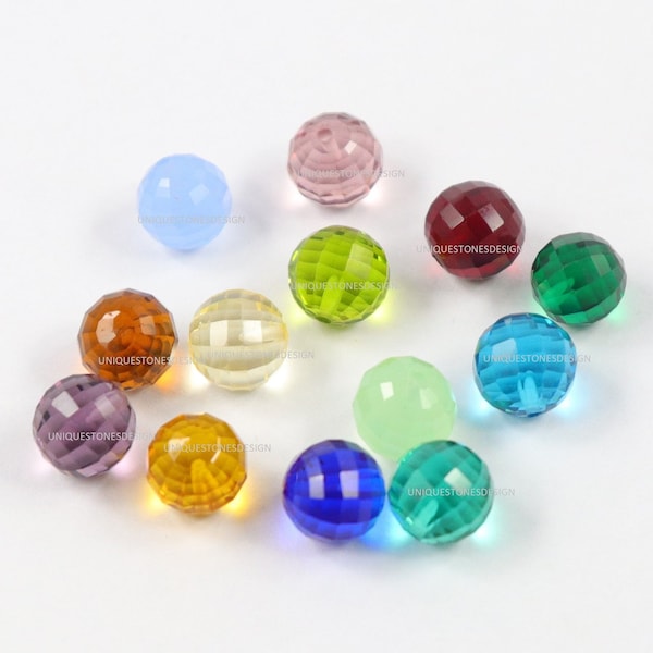 Half Top Drill AAA+ Quality Very Rare Mix Quartz Gemstones Balls Approx. 8MM To 16 MM 1 Pair Handmade Gemstone Jewelry Making Handmade Balls