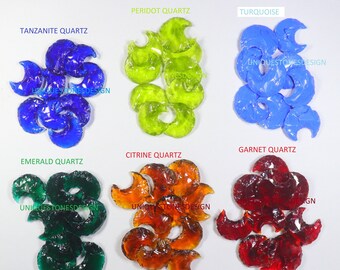 30MM to 40 MM Mix Gemstones Moon/ Quartz Moon, Crescent Moon Crystal Moon Jewelry Making Moon Carving Stone Wholesale Moon