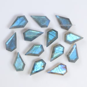 AAA+ Quality Labradorite Kite shape Approx. 13X8 MM Kite Shape Both Side Tablet Cut Jewelry Making Loose Gemstone Blue Fire Labradorite