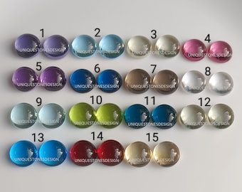 Round Hydro Quartz Cabochon Gemstones, Jewelry Making (3-20 mm)