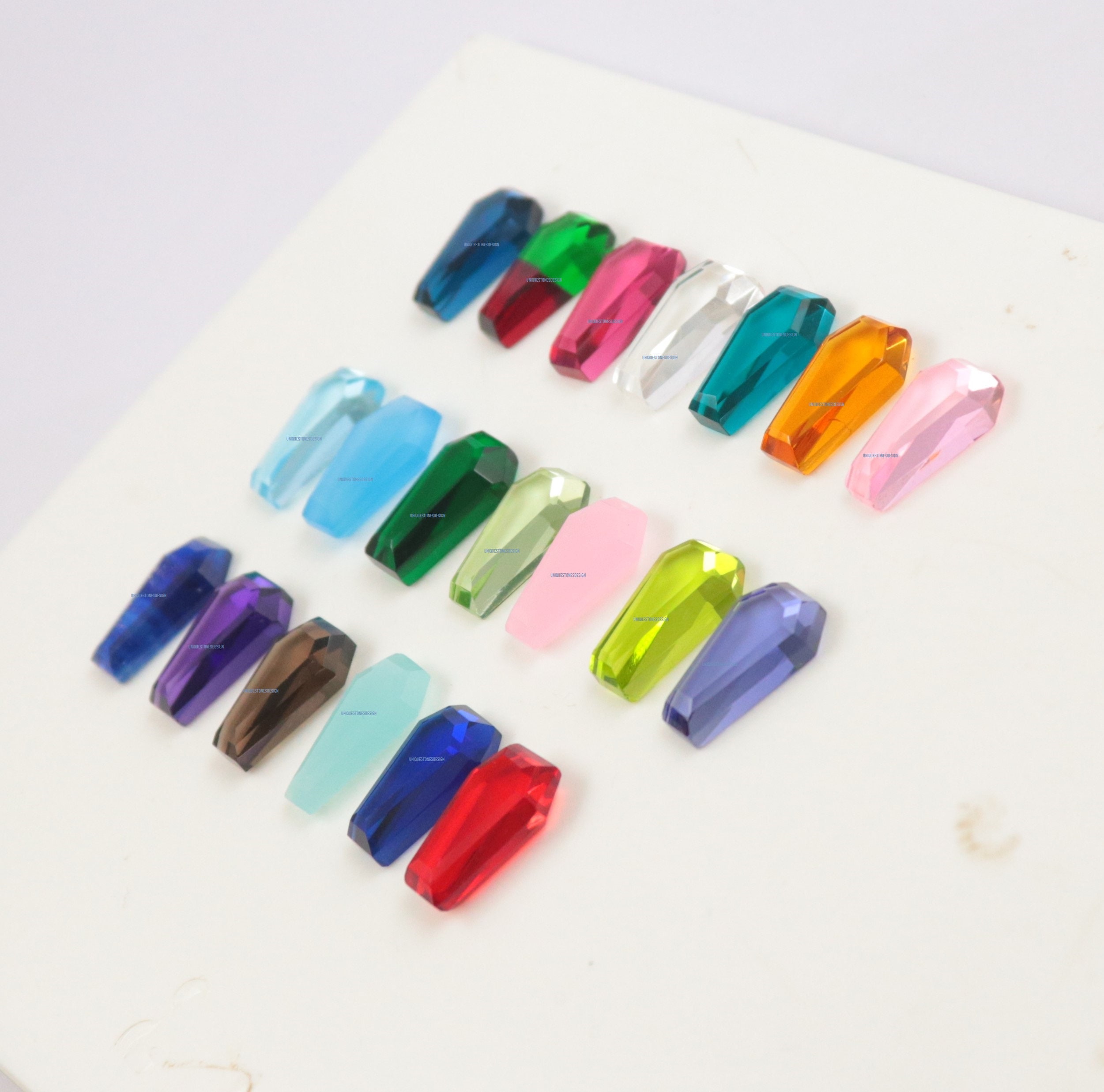 Approx. 10X7 MM Tablet Cut Flat Bottom AAA + Quality 1 Pair