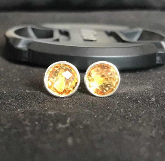 Citrine Topaz 92.5 Sterling Silver 1 Pair 12X8 mm Pear Earrings Hand Made Jewelry Gift For Her Jewelry Stone Earrings Silver Jewelry Earring