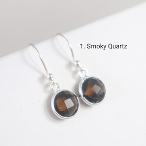 Briolette Cut Gemstone Earrings, 925 Sterling Silver Dangle