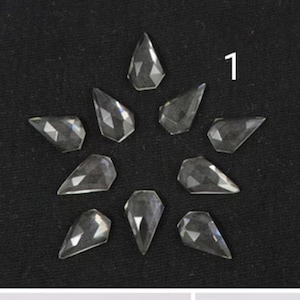AAA+Quality 1 Match Pair Of Mix Natural Gemstone Kite Shape Approx. 13X8 MM Rose Cut Flat Bottom High Polished Jewelry Making Handmade Stone