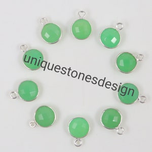 Chryso Onyx  Connectors Round Cushion Oval Pear 6 mm To 25X18 mm Briolette Cut Connectors Single Bail Double Bail Jewelry Making Connectors