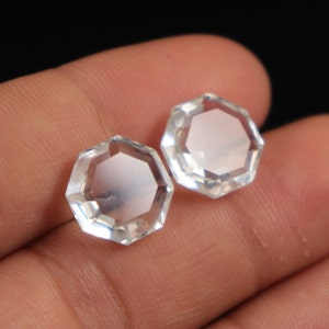 Crystal Quartz 12X12 mm Hexagon Shape Normal Cut Hexagon Shape Handmade Smokey Quartz Gemstone Normal Cut Gemstone