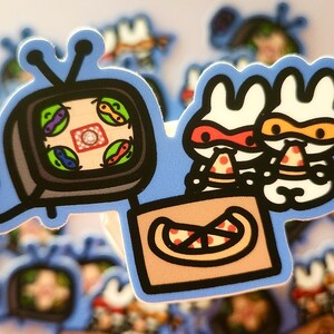Pizza Bunnies Waterproof/Weatherproof Sticker
