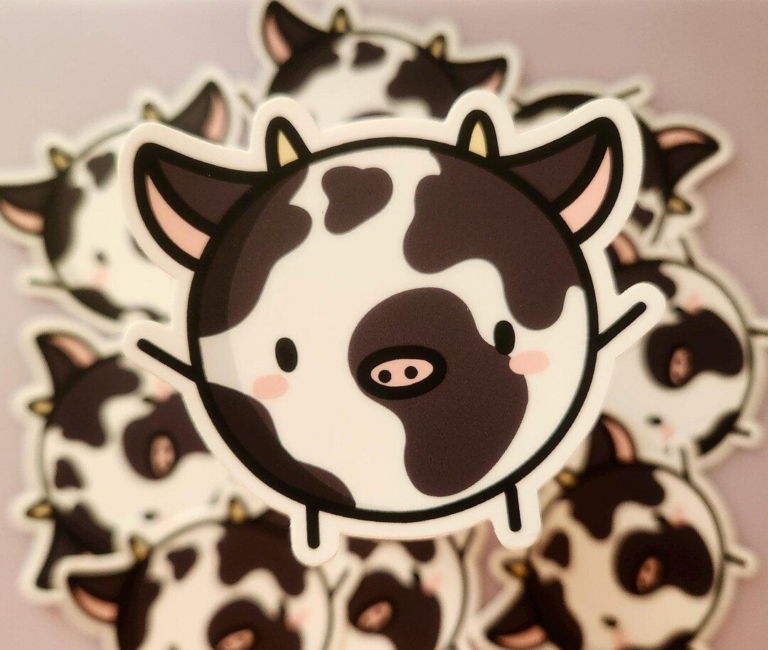 Moo Cow Waterproof/weatherproof Sticker - Etsy
