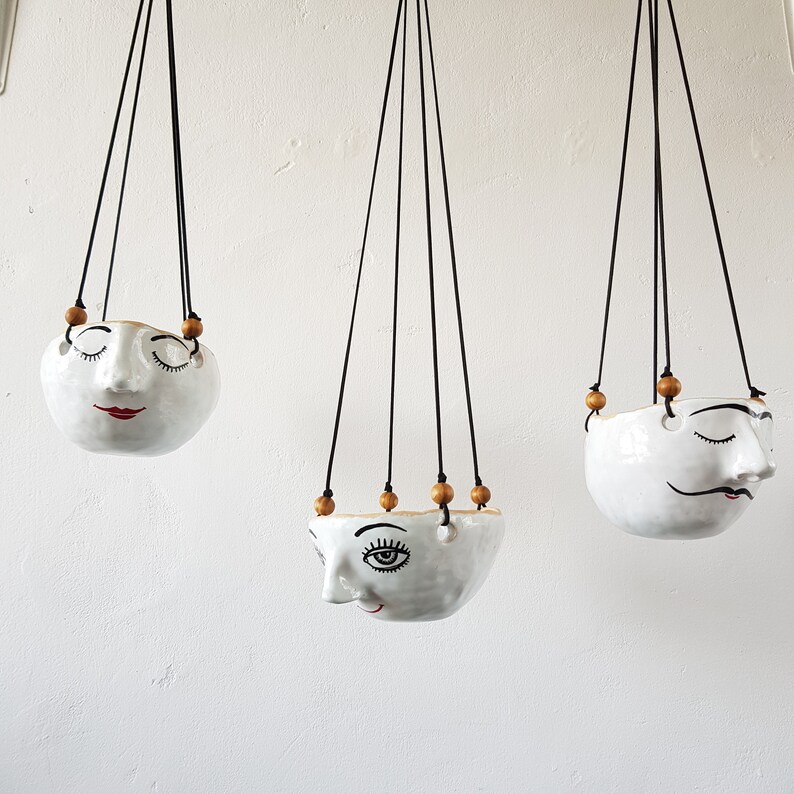 Ceramic Hanging Planter Large Pottery Hanging Planter With Etsy