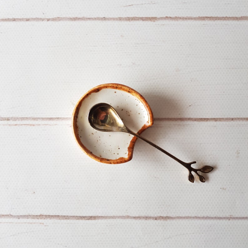 Ceramic Tea Bag and Spoon Rest Clay Mini Spoon Rest Handmade Etsy