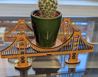 Golden Gate Bridge Plant Stand || Small San Francisco Gift || Bay Area California Souvenir || California Adventure