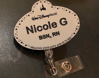 Custom Disney World Nametag Badge Reel