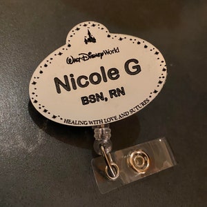Custom Disney World Nametag Badge Reel