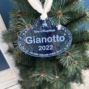 Custom Disney Nametag Ornament