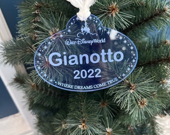 Custom Disney Nametag Ornament