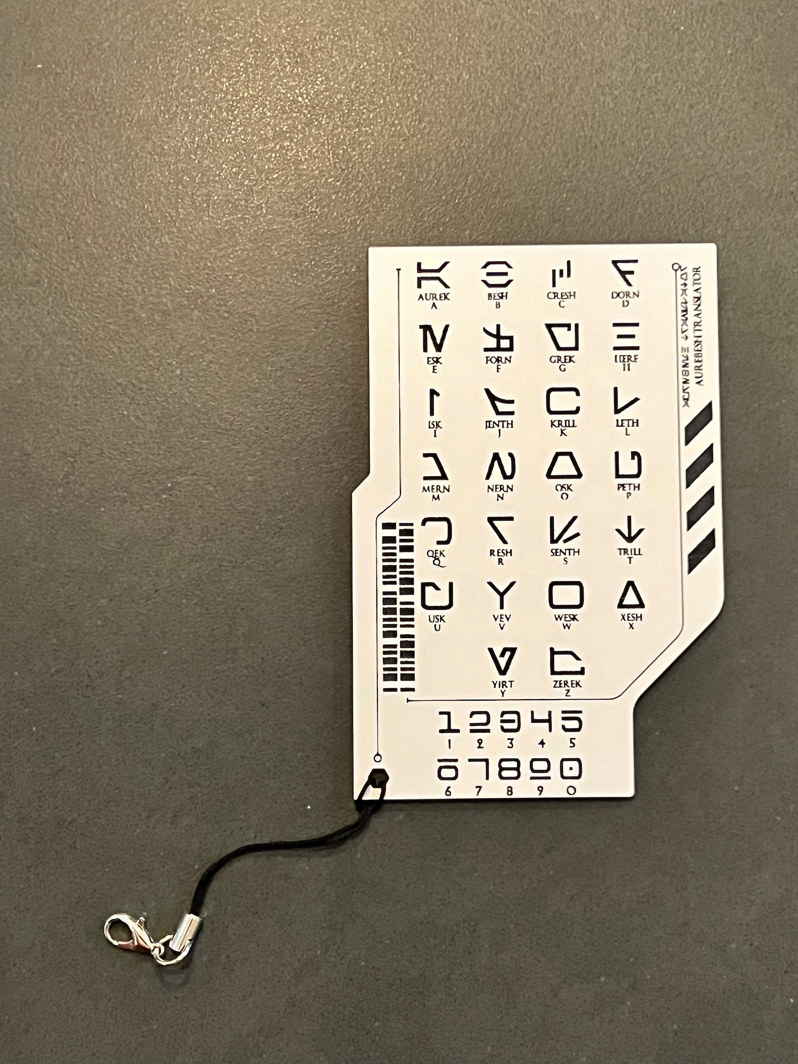 Star Wars Galaxy's Edge Inspired Aurebesh Translator Card Etsy