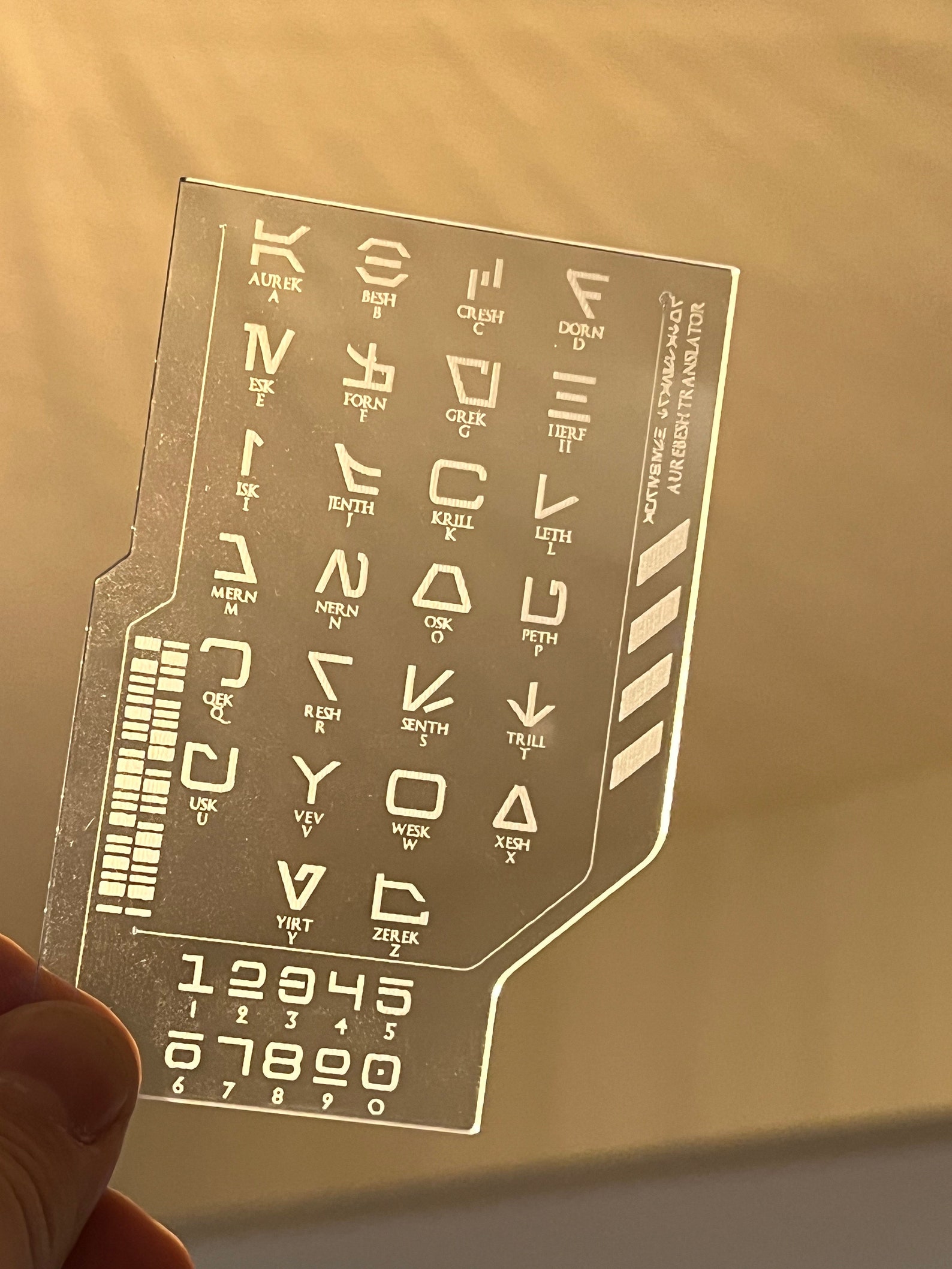 Star Wars Galaxy's Edge Inspired Aurebesh Translator Card Etsy