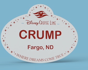 Disney Cruise Line Custom Name Tag Stroller Sign