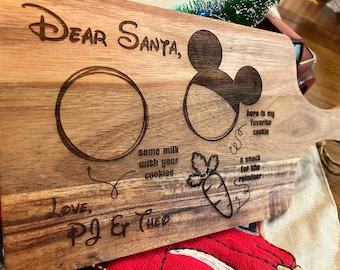Personalized Disney Santa Cookie Plate