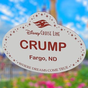 Bobina porta-distintivo con nome personalizzato Disney Cruise Line