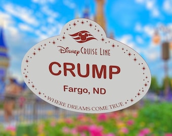 Custom Disney Cruise Line Nametag
