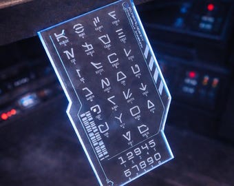Star Wars Galaxy's Edge Inspired Aurebesh Translator Card