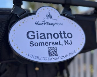Disney Parks Custom Cast Member Inspired LED Stroller Sign