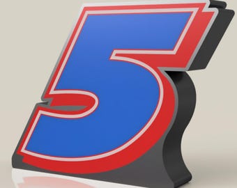 Caisson lumineux LED Kyle Larson #5 inspiré de NASCAR. D&#39;autres modèles à venir !