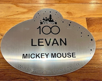 Disney 100 Custom Name Tag Stroller Sign