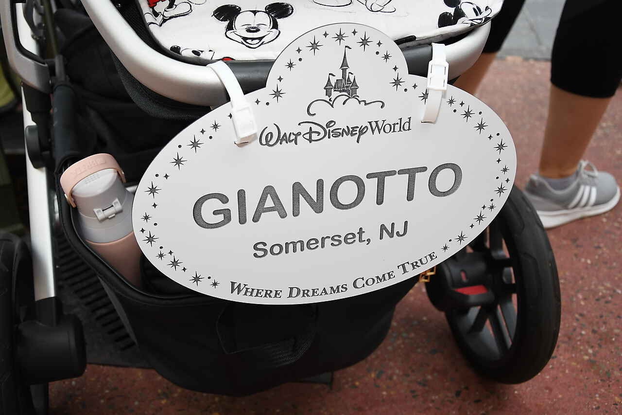 Custom Disney World Name Tag Stroller Sign