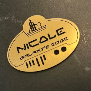 Custom Star Wars Galaxy's Edge Nametag Badge Reel