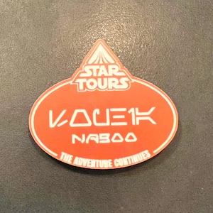 Custom Star Tours Nametag Badge Reel