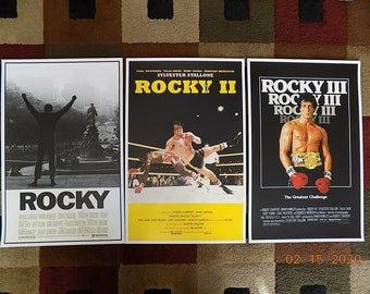 11/" x 17/" Set of 3 Rocky Movie Collector/'s Poster Prints