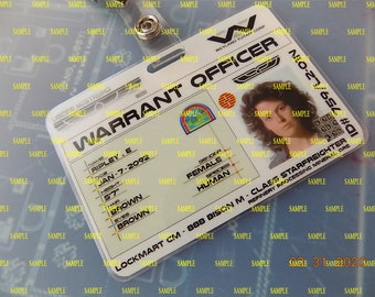 Aliens ID Badge-USCSS Nostromo Warrant Ripley Officer prop costume cosplay